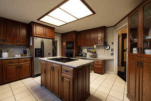 Kitchen featuring a center island
