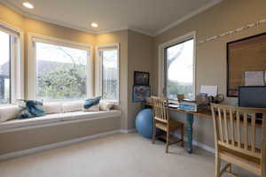 Office with bay window