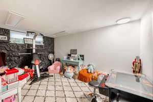 View of below grade area