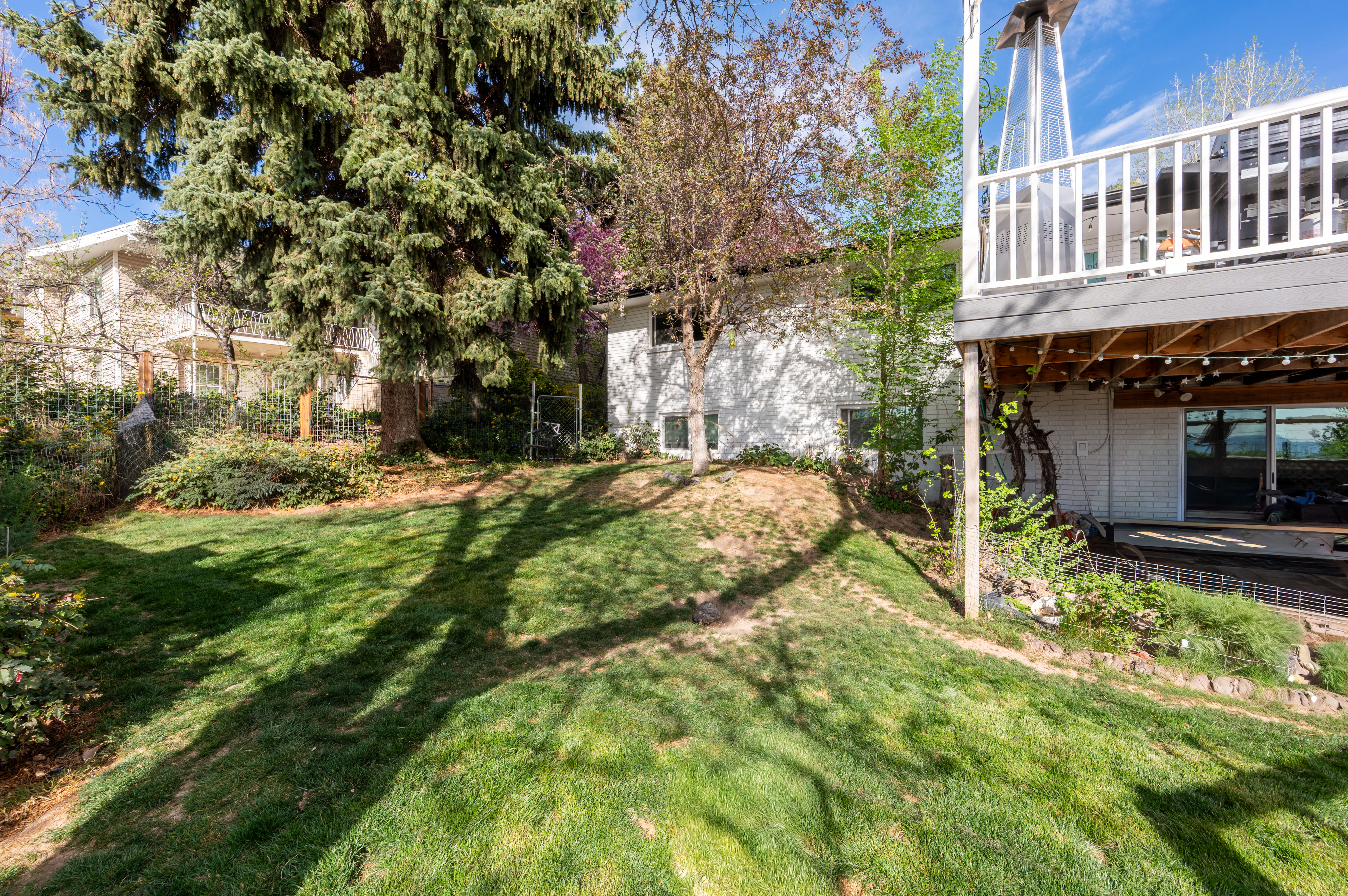 View of fenced yard