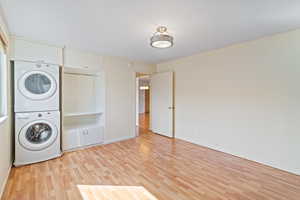 Laundry installed in one of the bedrooms