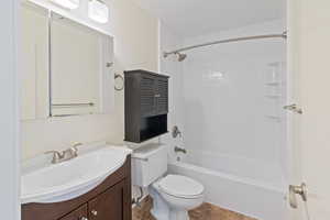 Updated bathroom with new tub/shower surround, vanity, etc.