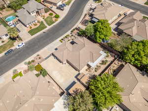 Aerial view of residential area