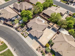 Aerial view of residential area