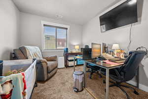 Bedroom that can double as an office.