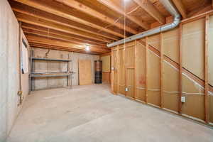 View of unfinished below grade area