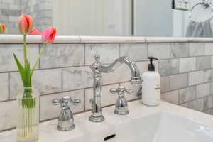 Master bathroom has high-end fixtures