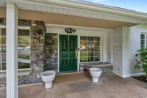 Welcoming front porch and entry