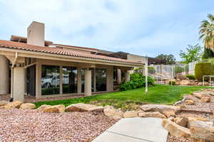 Clubhouse with pools and park space for community enjoyment