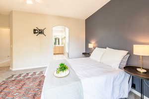 Spacious primary suite with convenient ensuite access