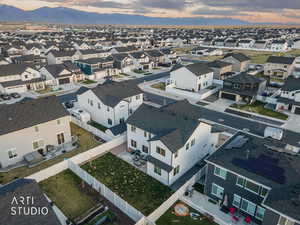 Aerial view of residential area