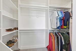1st walk-in closet in primary bathroom