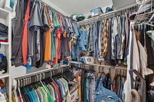 View of walk in closet