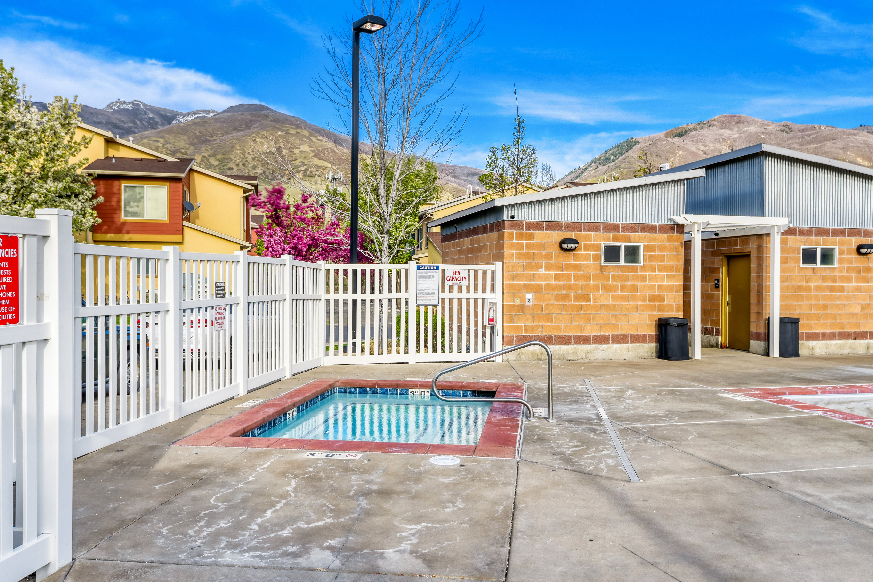View of hot tub (there is a second pool as well on other side of community)