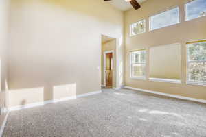 Primary Bedroom w new carpet and en suite bathroom