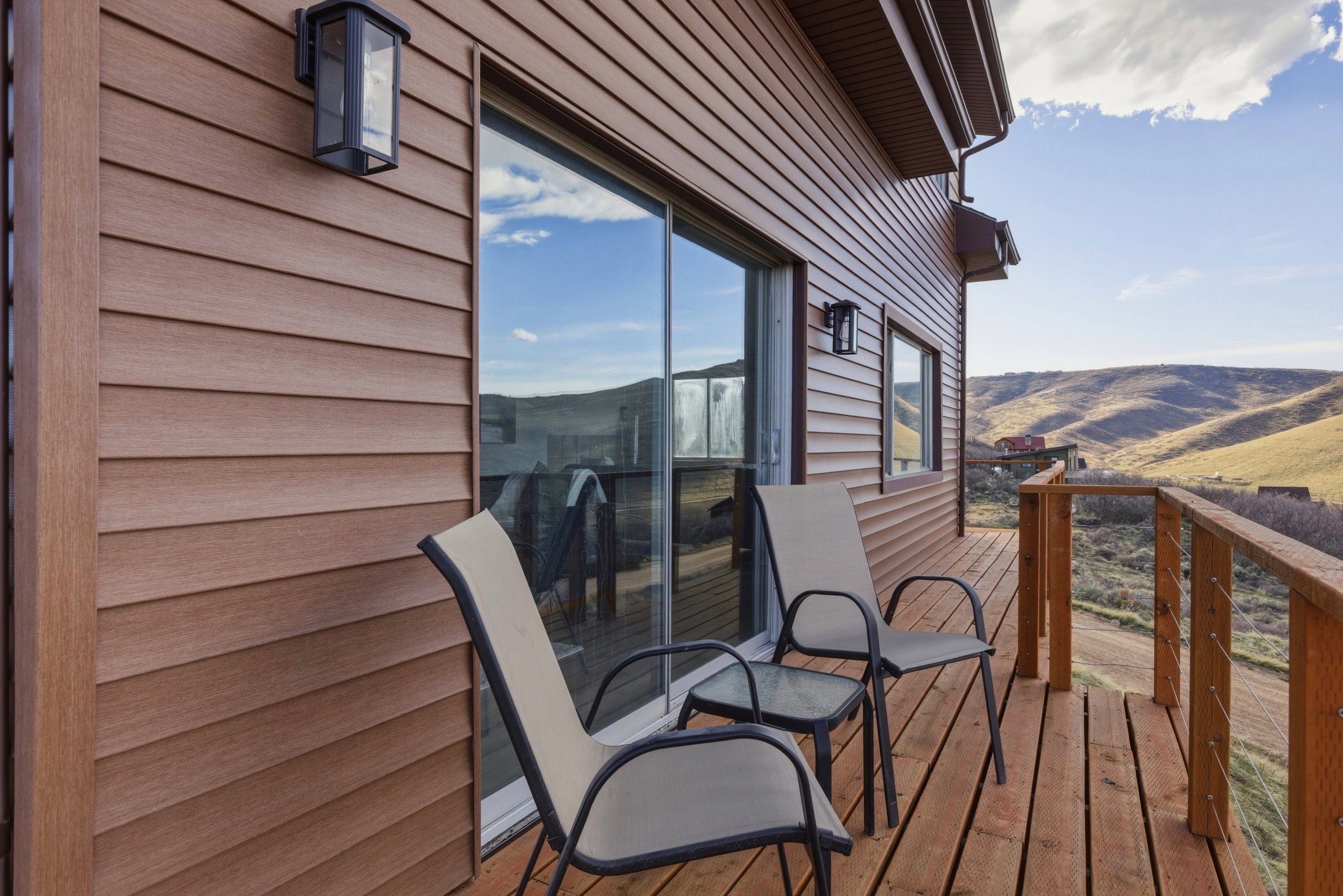 Deck with a mountain view