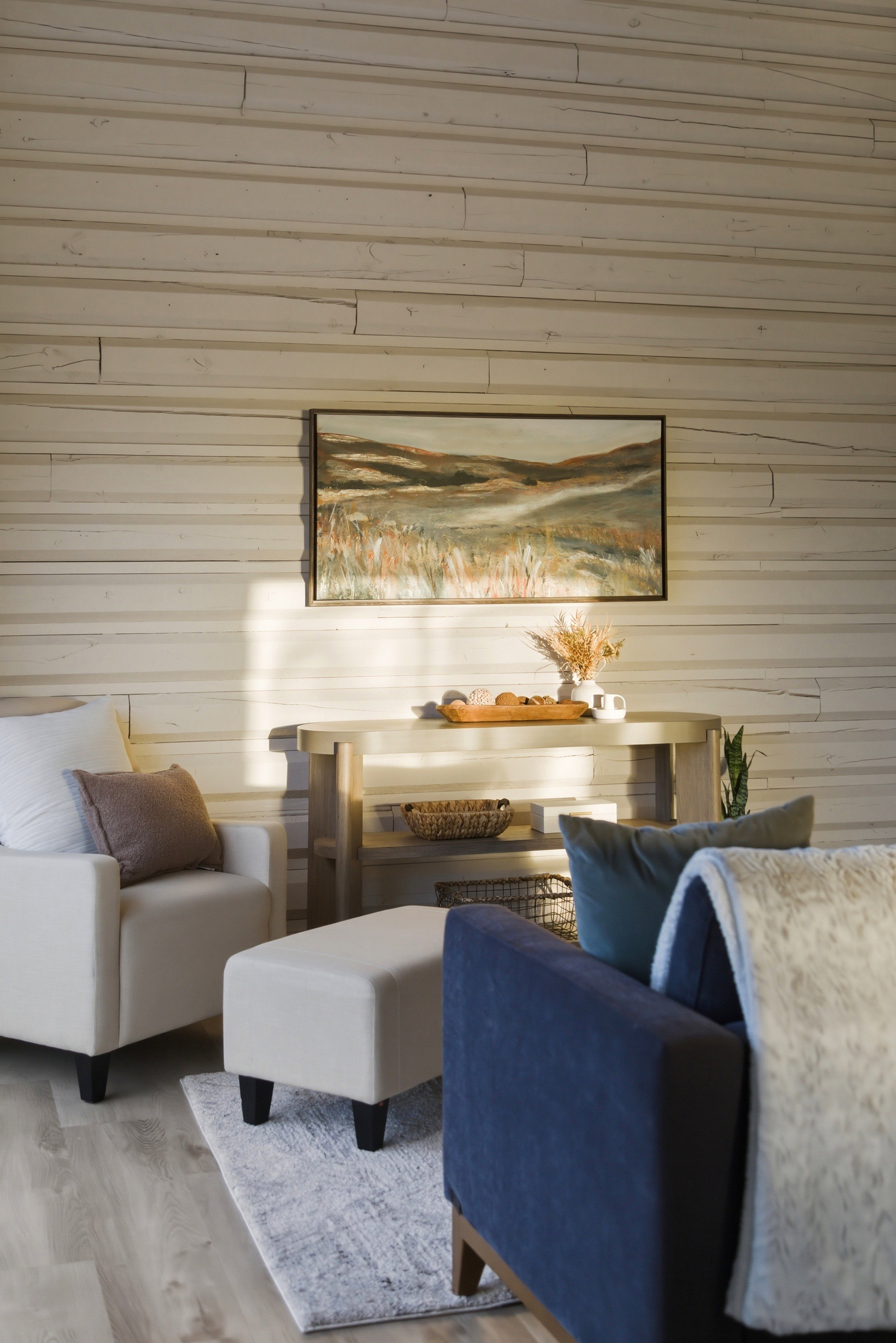 Living area featuring wood finished floors