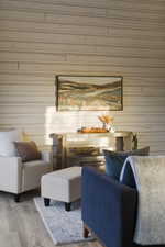 Living area featuring wood finished floors