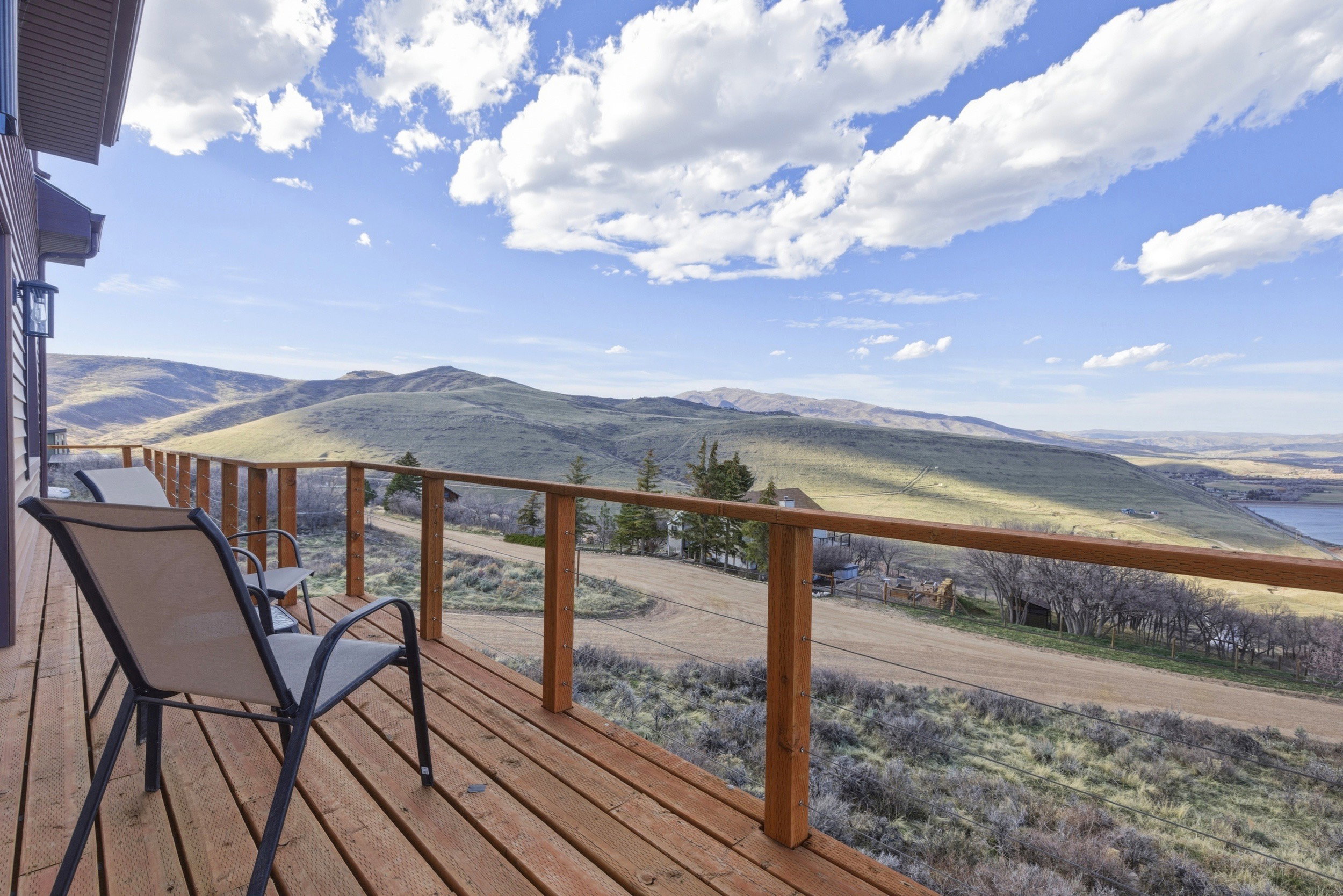 Deck with a mountain view