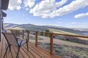 Deck with a mountain view