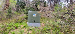 Exterior view of a pad mount transformer