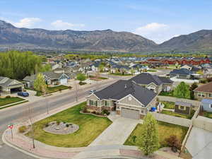 Aerial perspective of house and surrounding area
