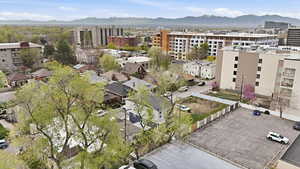View of urban area featuring a mountain backdrop