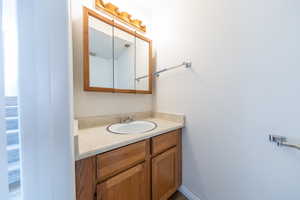 Bathroom featuring vanity