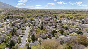 Aerial view of residential area