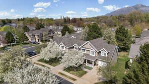 Aerial view of residential area