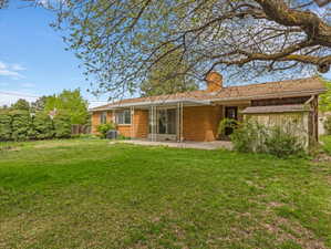 Back yard and covered patio