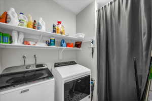Laundry room with independent washer and dryer