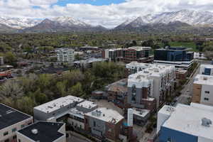 View of urban area with mountains