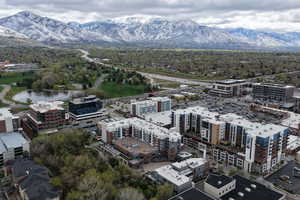 View of urban area featuring a mountain backdrop