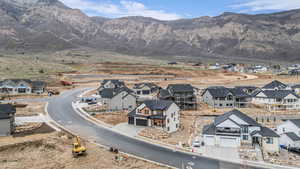 View of mountain backdrop with nearby suburban area