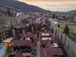 Bird's eye view of a mountain backdrop