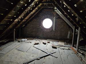 View of unfinished attic