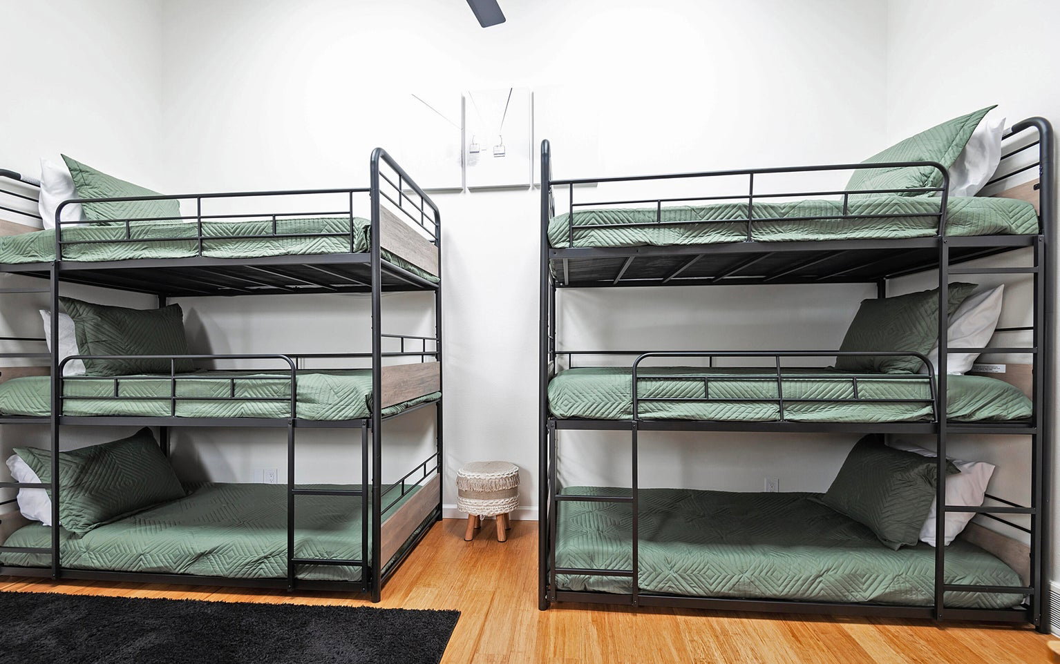 Unfurnished bedroom with light wood-style flooring