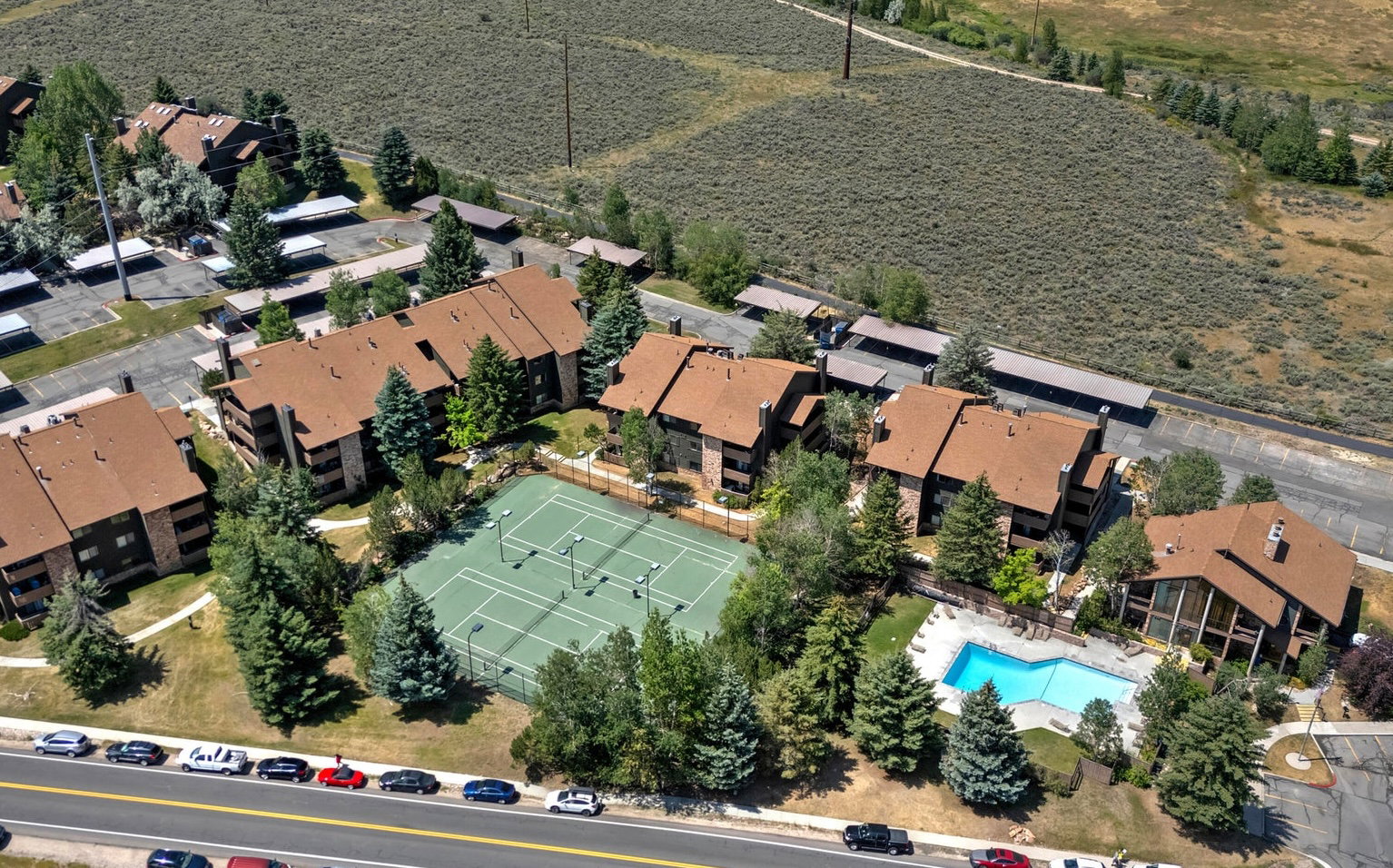 Aerial view of property's location