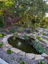 Beautiful waterfall/pond near the arbor!
