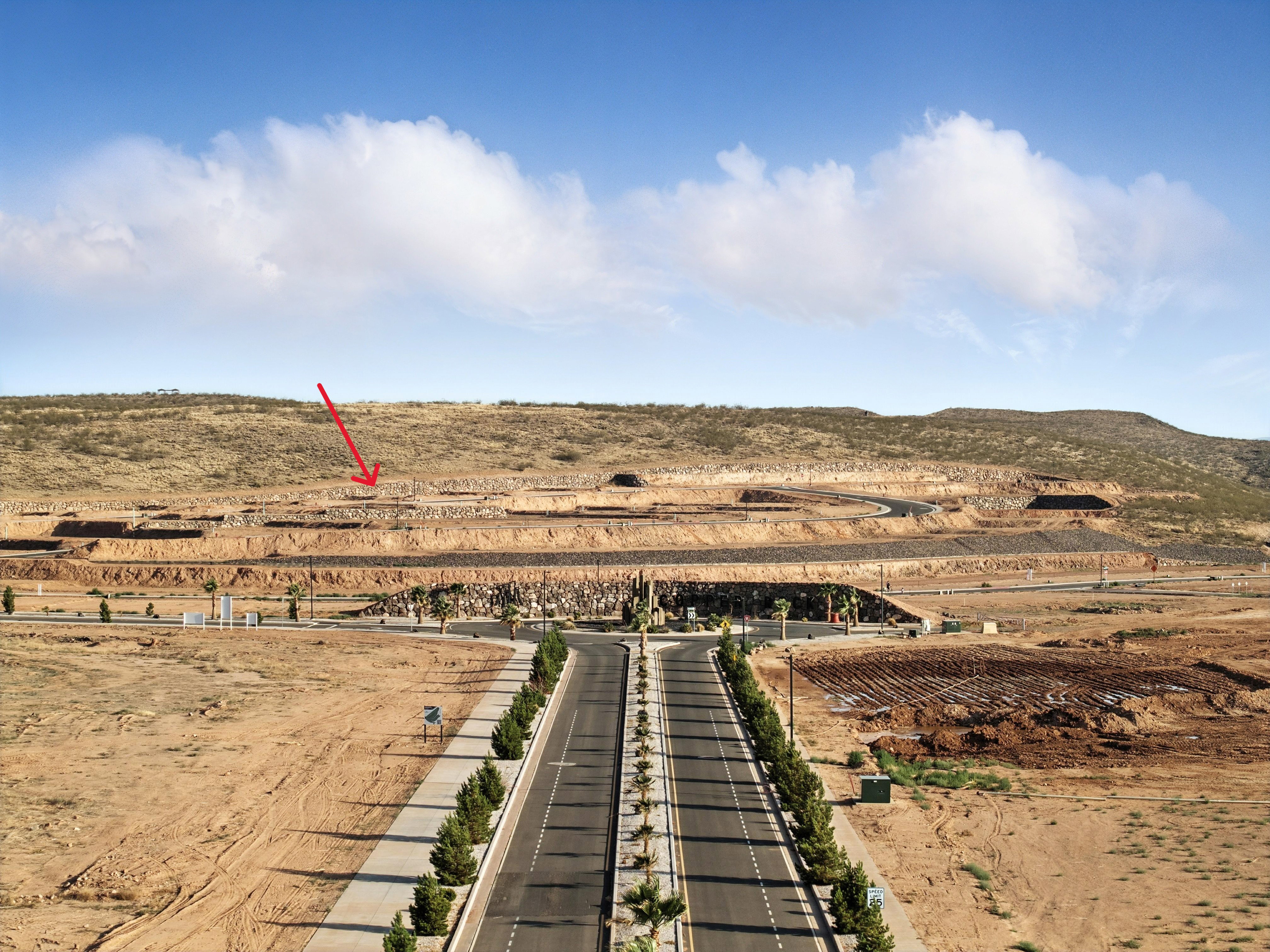 View of rural area with mountains and farmland