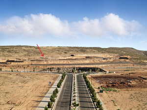 View of rural area with mountains and farmland