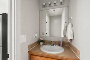 Bathroom featuring vanity