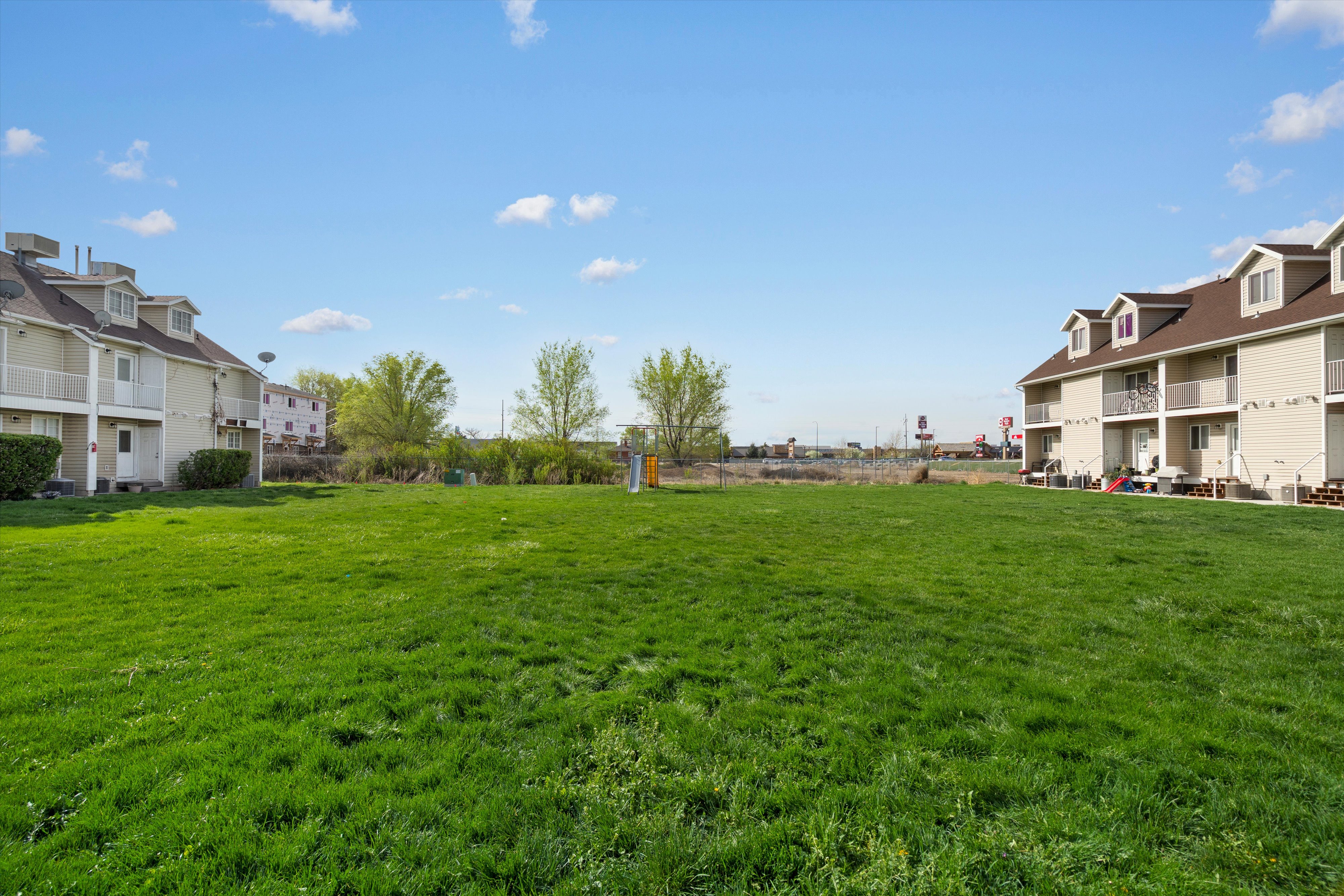 View of yard with a residential view