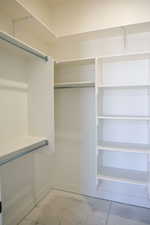 View of walk in closet