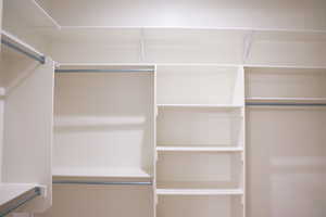 View of walk in closet