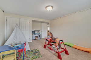 Game room with carpet