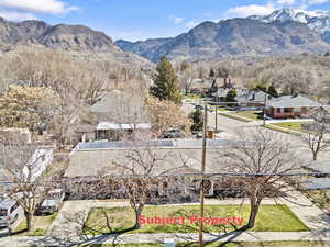 View of mountain background featuring view of the eastern mountains into Ogden Canyon.