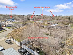 Aerial view of property with indicators of attractions.