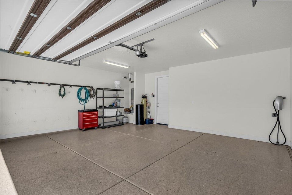 Garage with baseboards